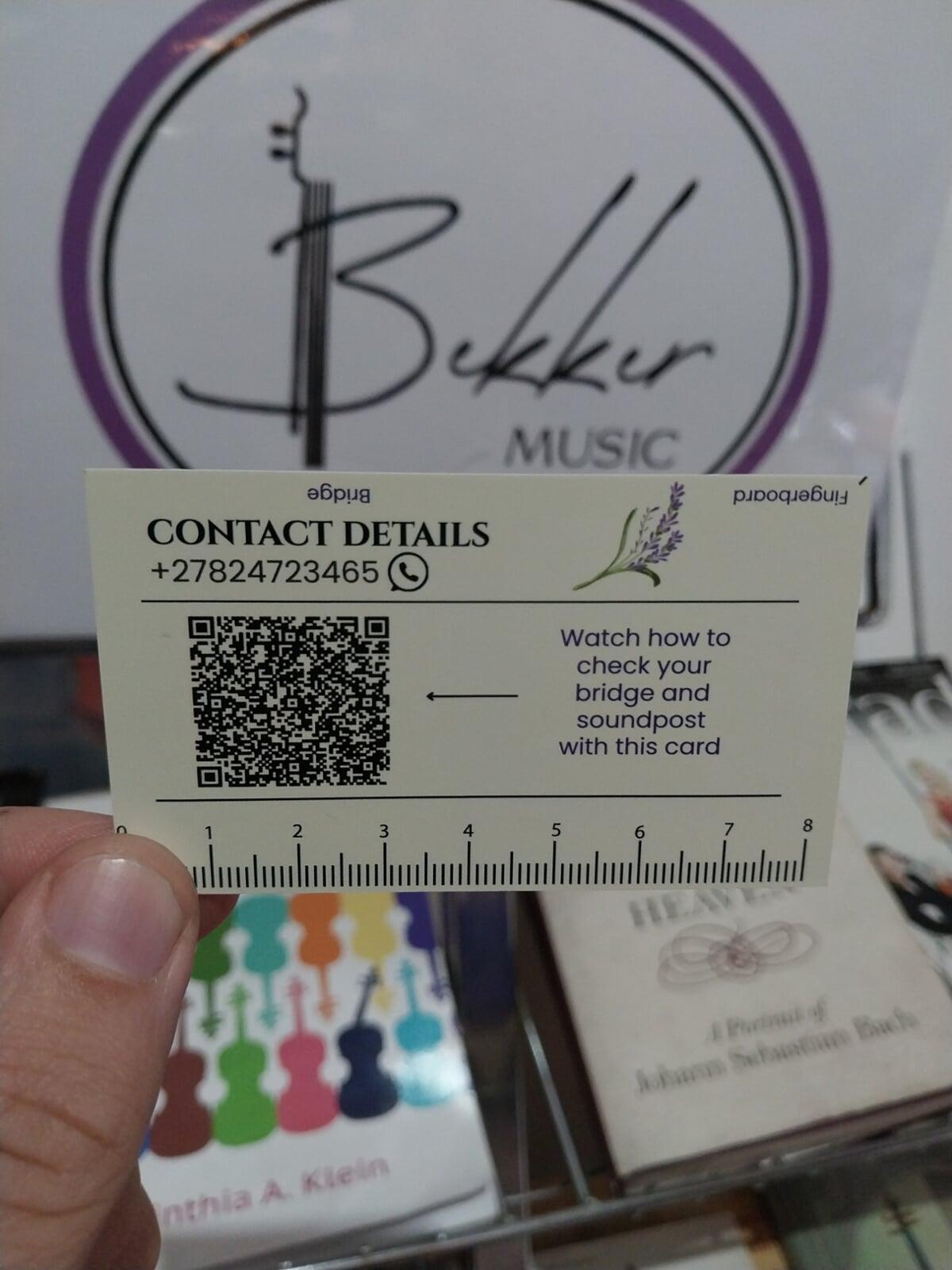 Basic violin maintenance with a business card and a minute