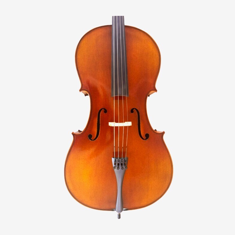 Crystalcello 4/4 size cello outfit including carbon fibre bow, case and rosin